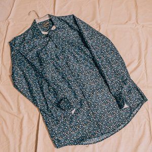 SALE - BLACK LABEL BY RUFFINI BUTTON DOWN BLUE SHOIRT (SIZE L 16, 34/35)